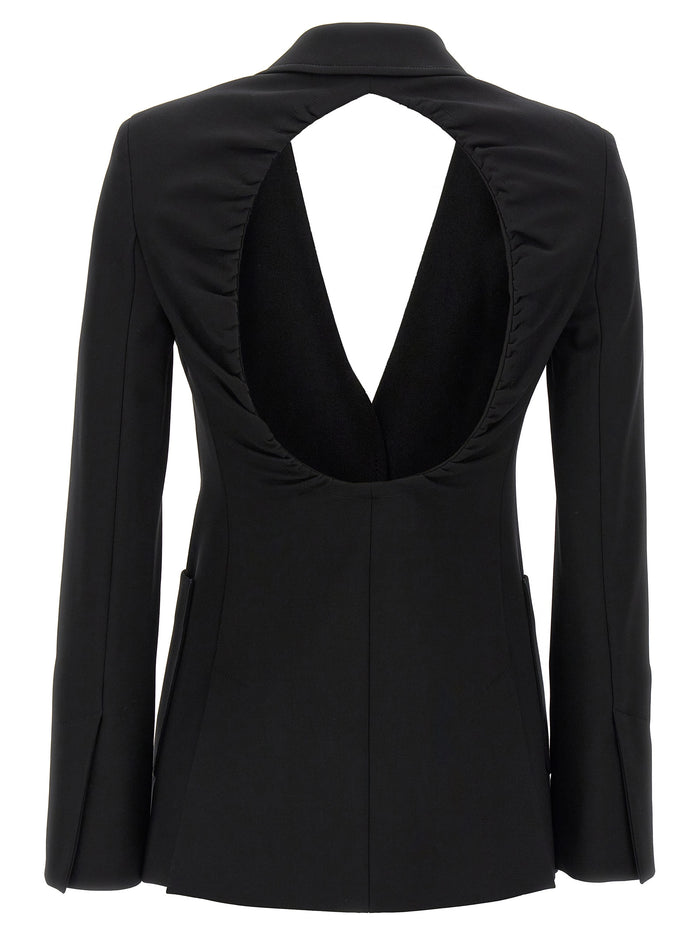 Max Mara 78% Viscose blazer in black — view 2