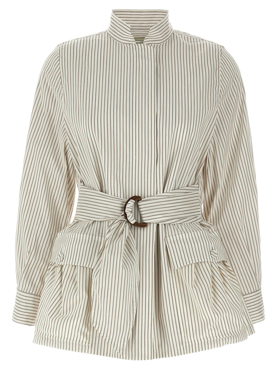 Fendi 77% Cotton jacket in white