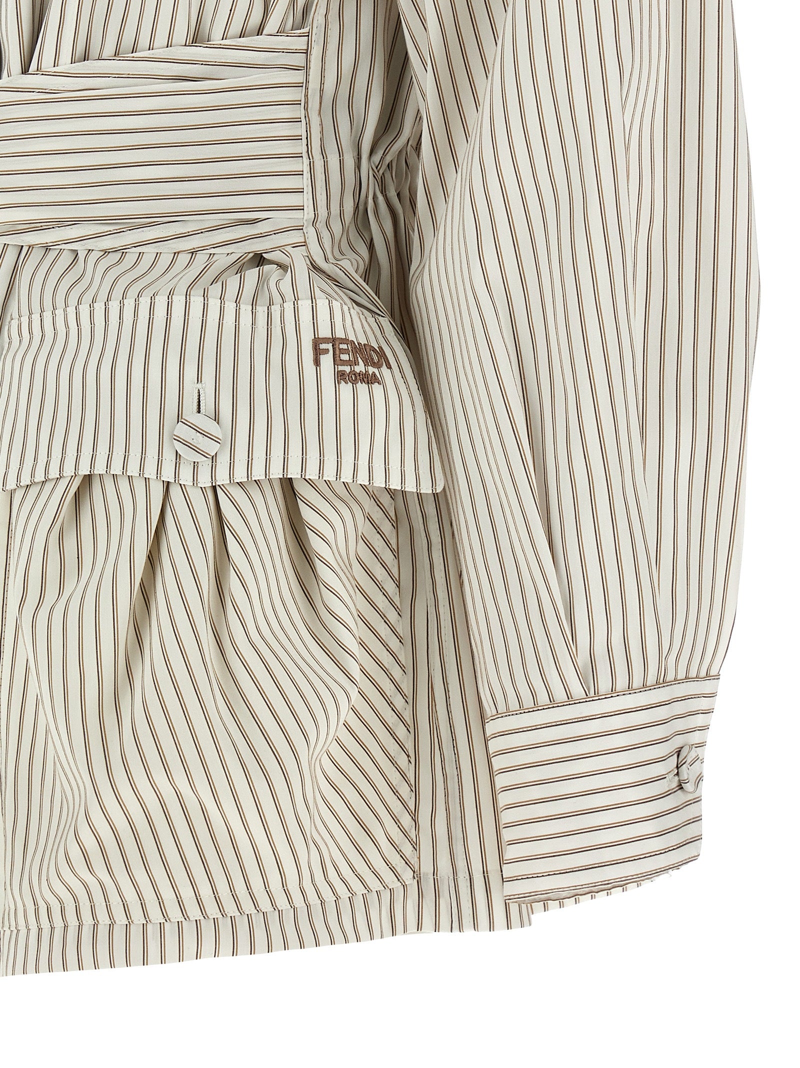 Fendi 77% Cotton jacket in white — view 4