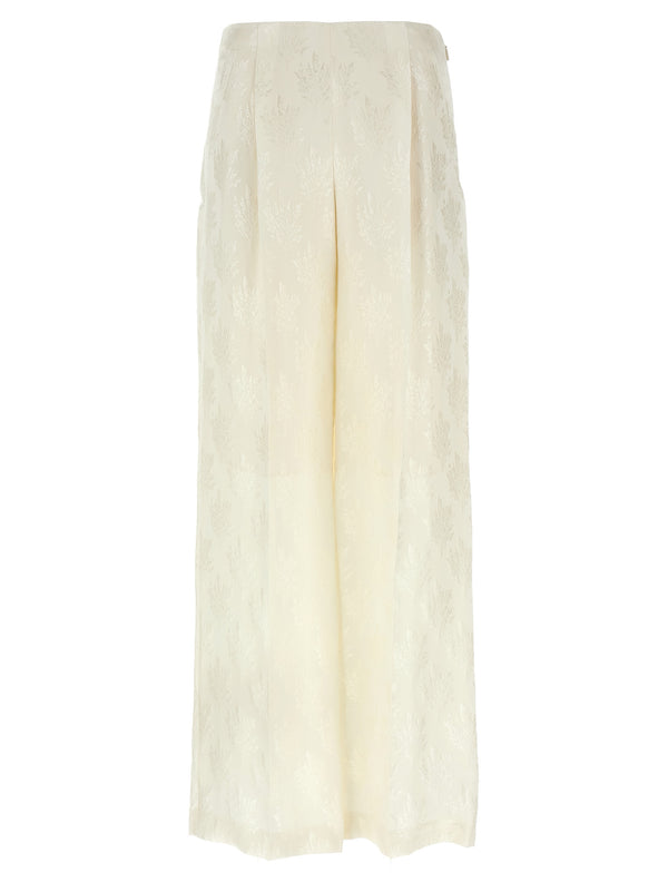 Fendi 51% silk trousers in white
