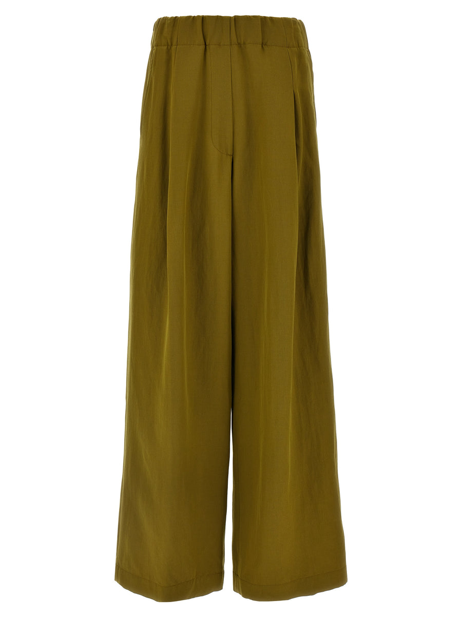 Dries Van Noten 63% wool trousers in green