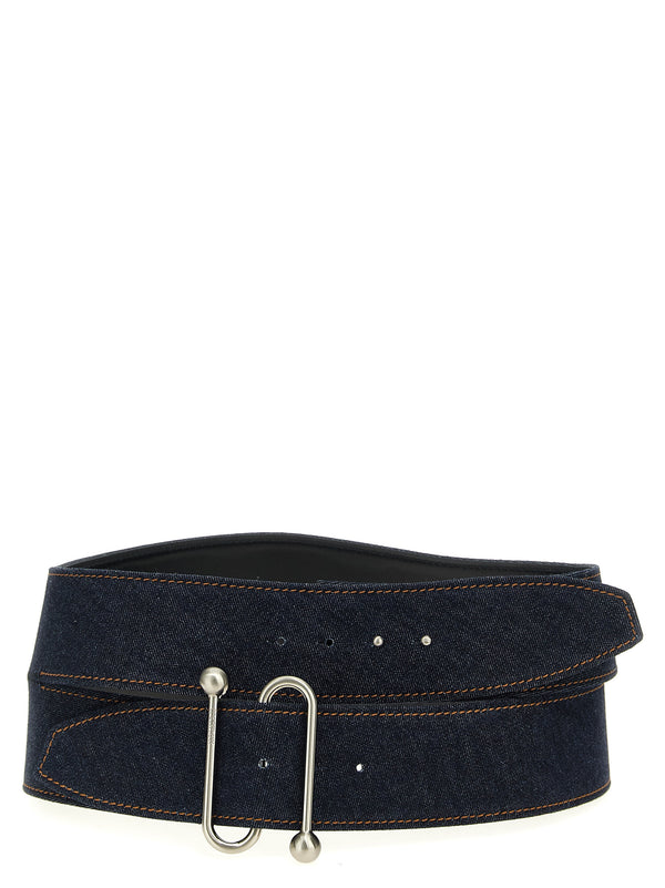 Sportmax 100% cotton belt in blue