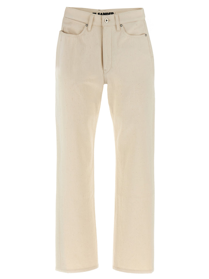 Jil Sander 100% cotton jeans in beige