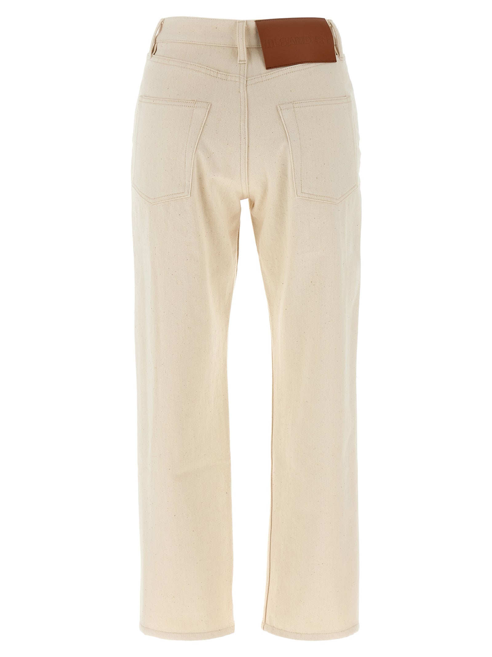 Jil Sander 100% cotton jeans in beige — view 2