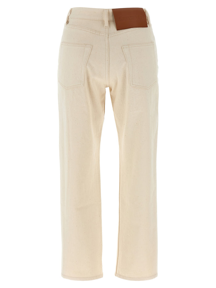 Jil Sander 100% cotton jeans in beige — view 2