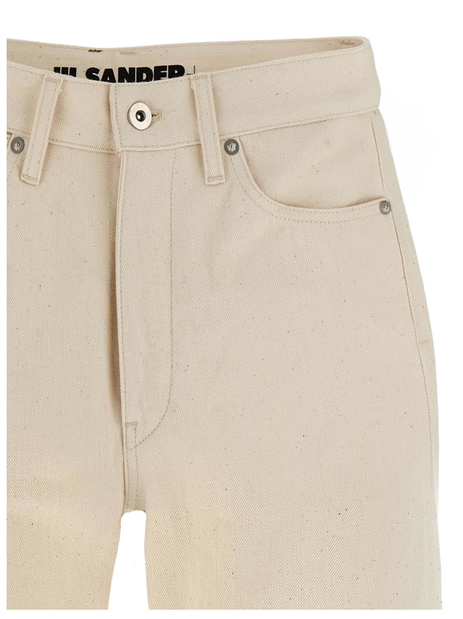 Jil Sander 100% cotton jeans in beige — view 3