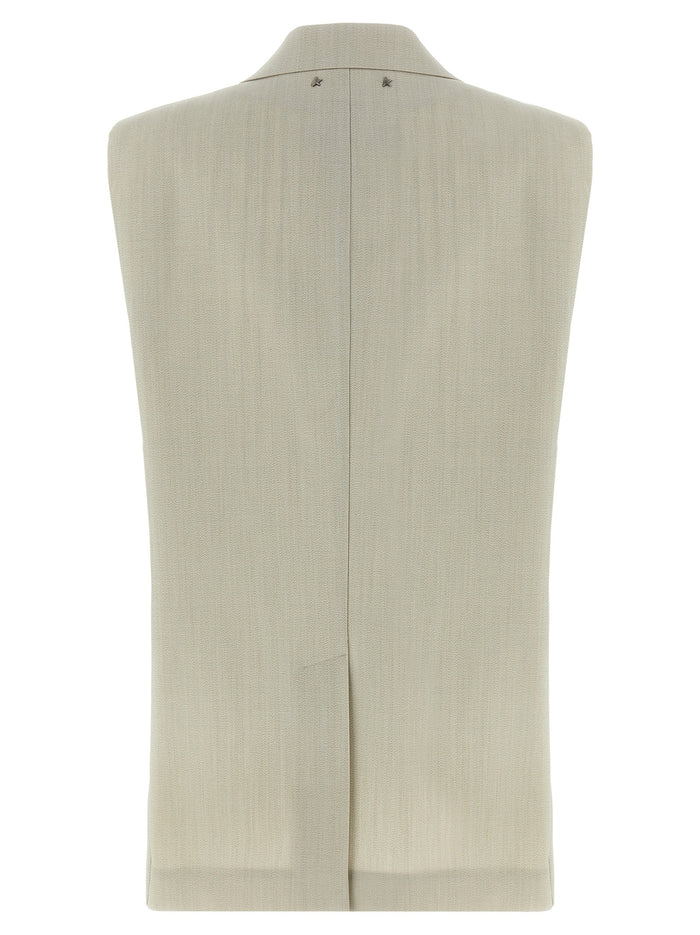Golden Goose 75% virgin wool vest in beige — view 2
