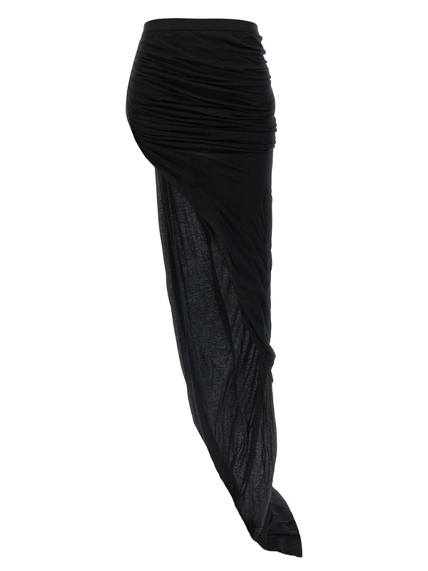 Rick Owens 100% Cotton skirt in black