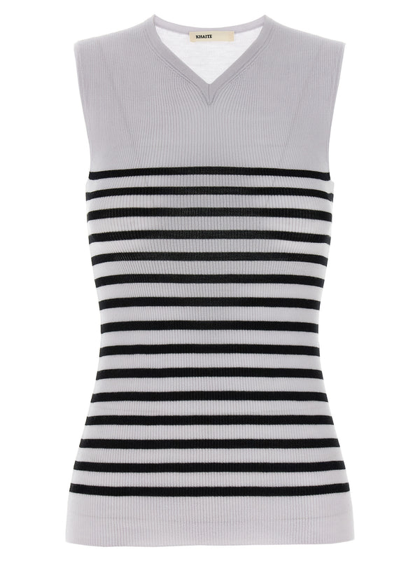 Khaite 97% Wool tank top in lavender