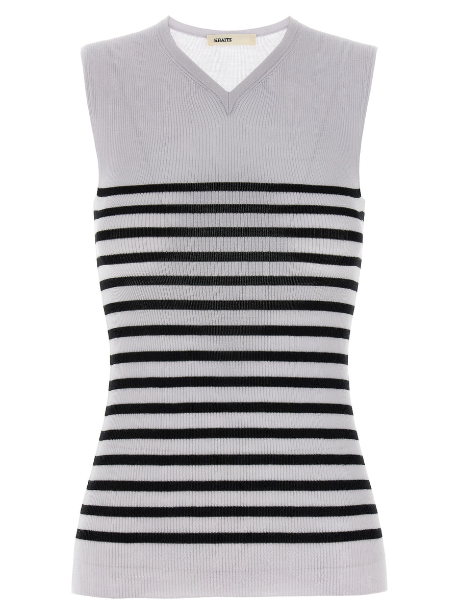 Khaite 97% Wool tank top in lavender