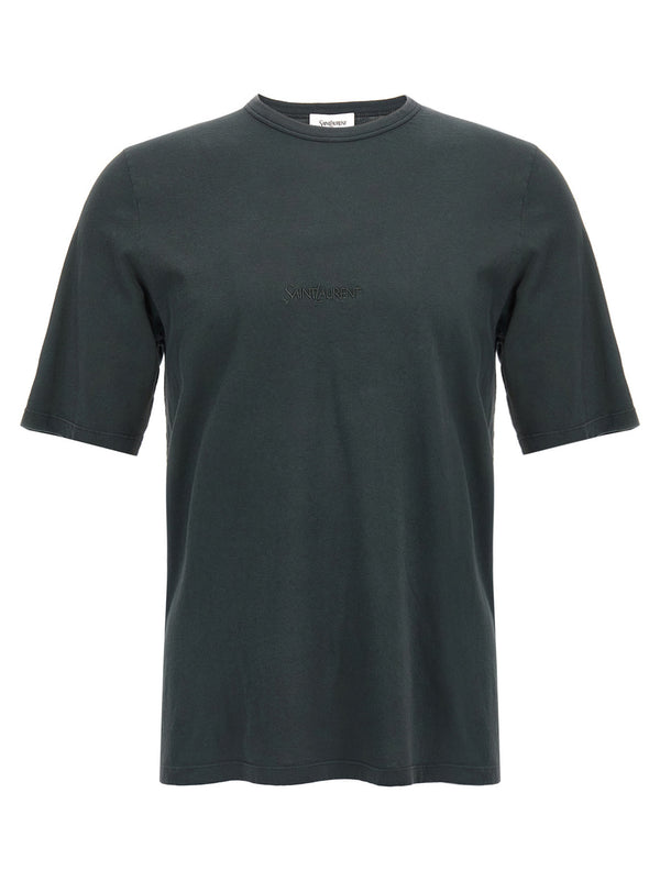 Saint Laurent 100% cotton t-shirt in black