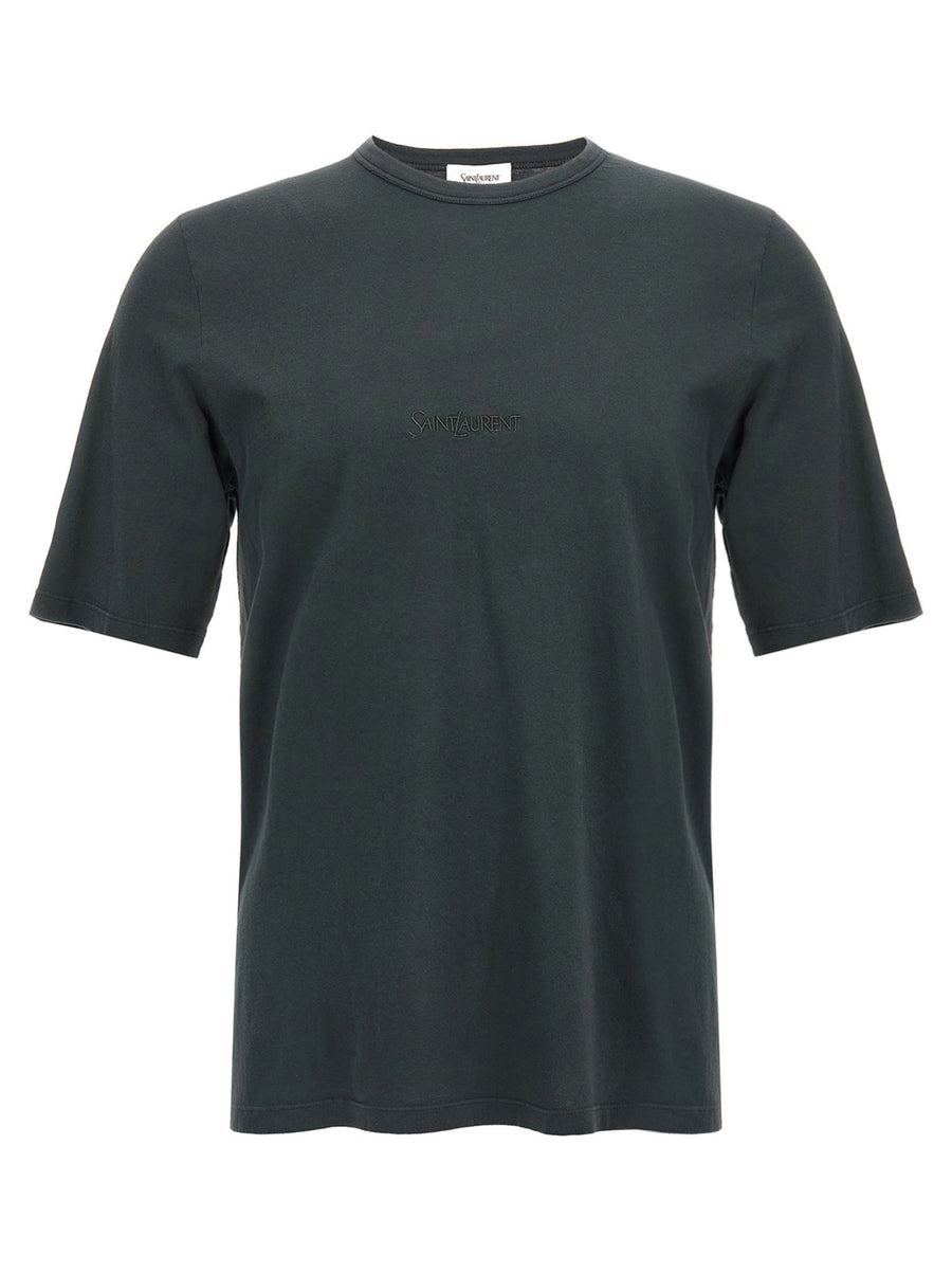 Saint Laurent 100% cotton t-shirt in black