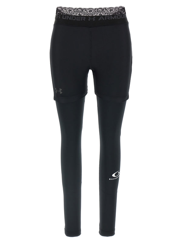 Balenciaga 87% polyester leggings in black