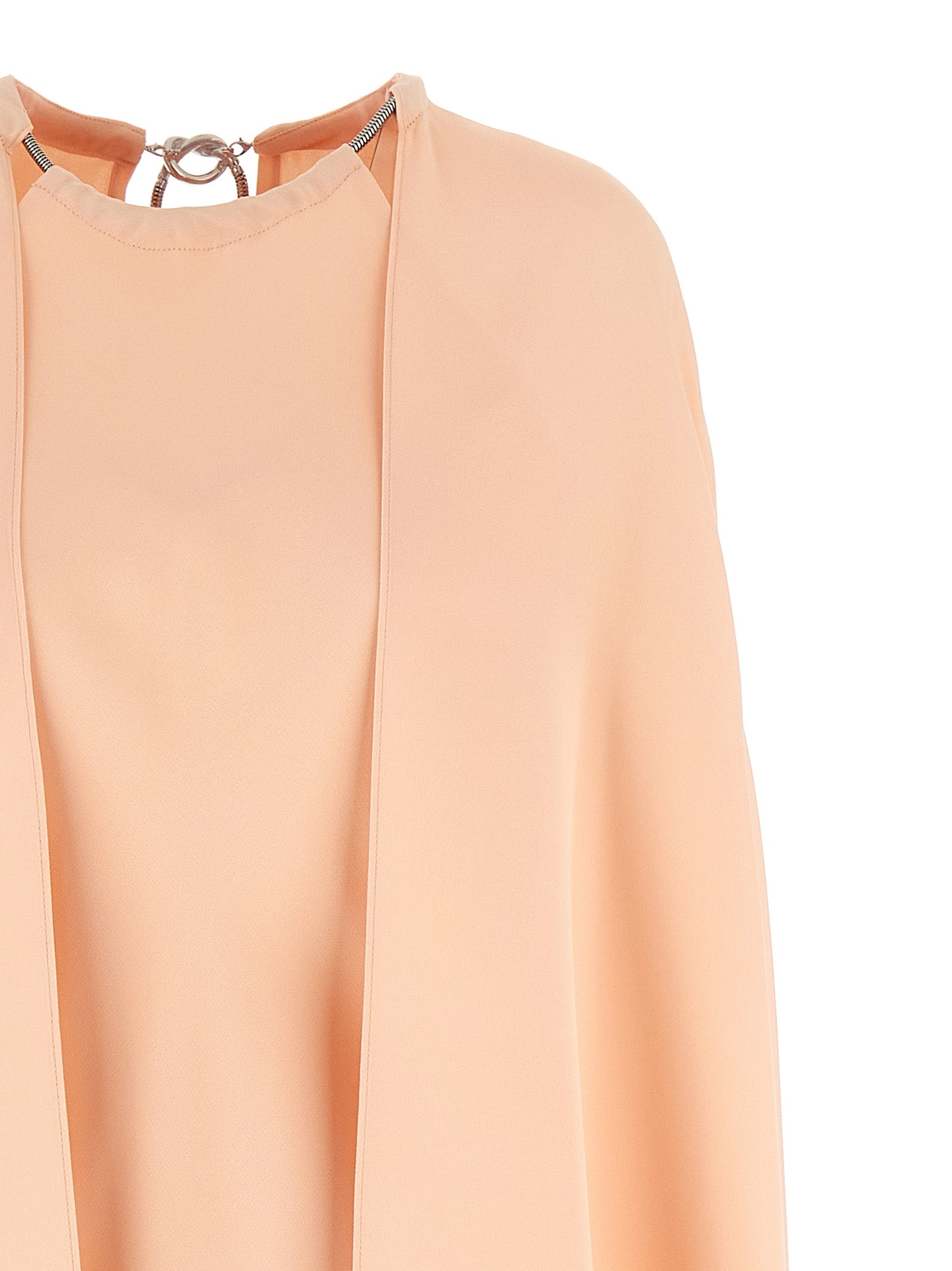 Max Mara 100% silk midi dress in pink — view 3