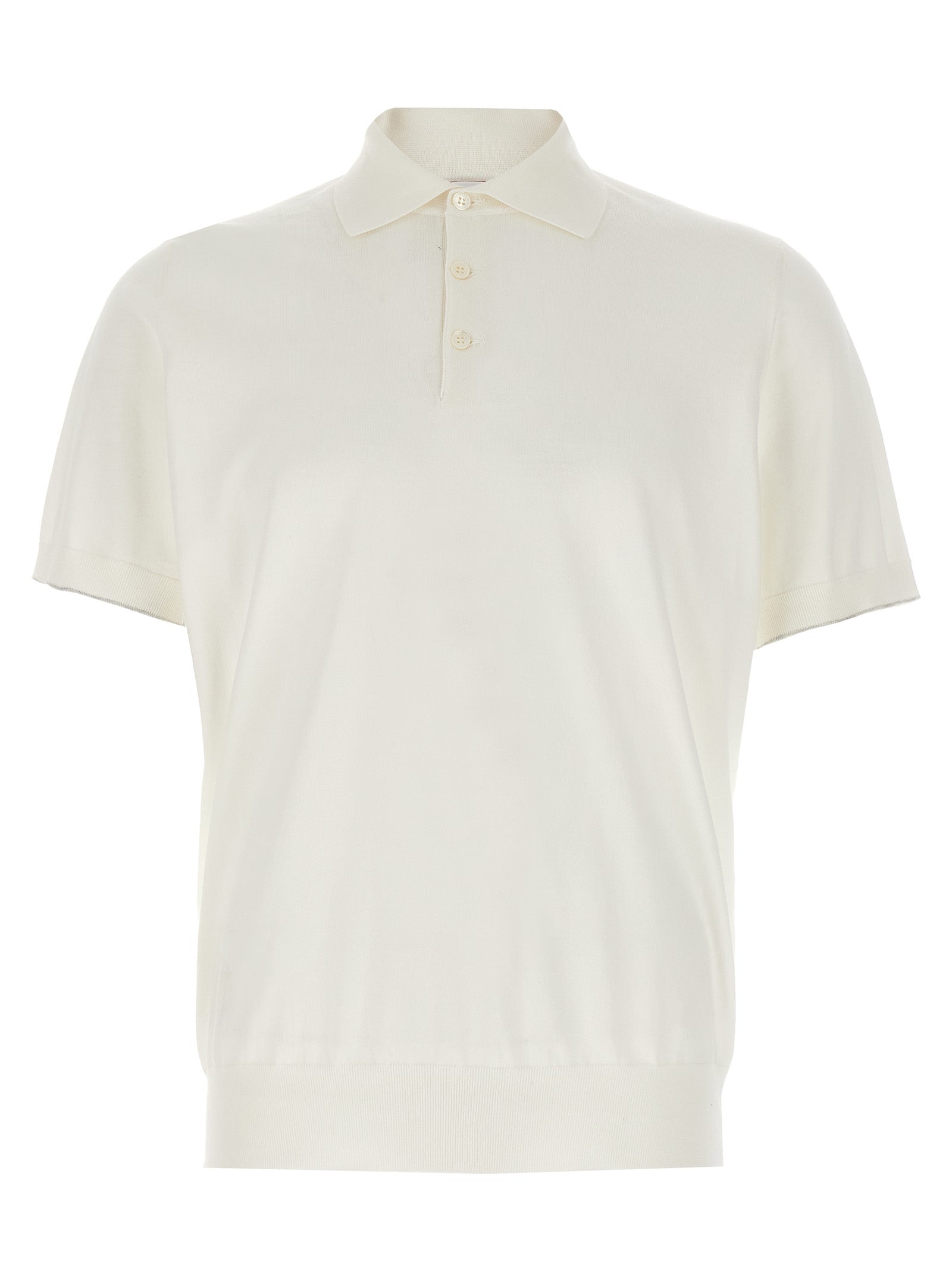 Brunello Cucinelli 100% Cotton polo in white