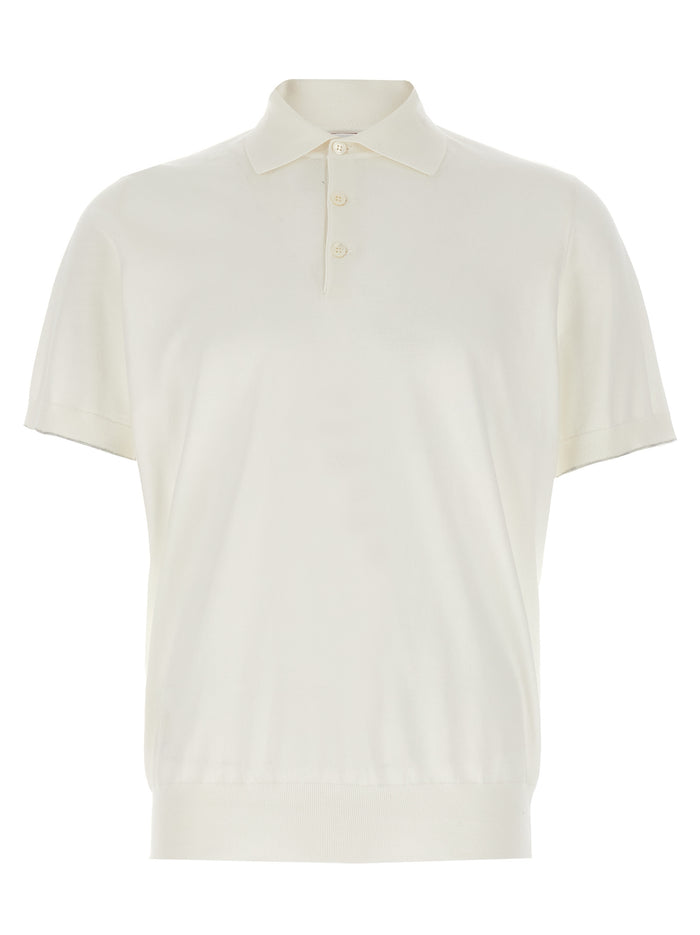 Brunello Cucinelli 100% Cotton polo in white