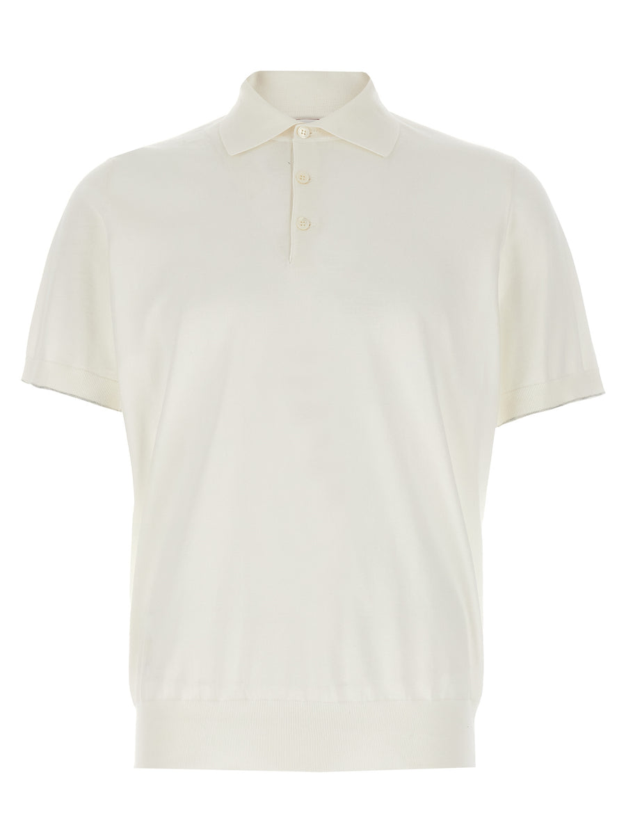 Brunello Cucinelli 100% Cotton polo in white
