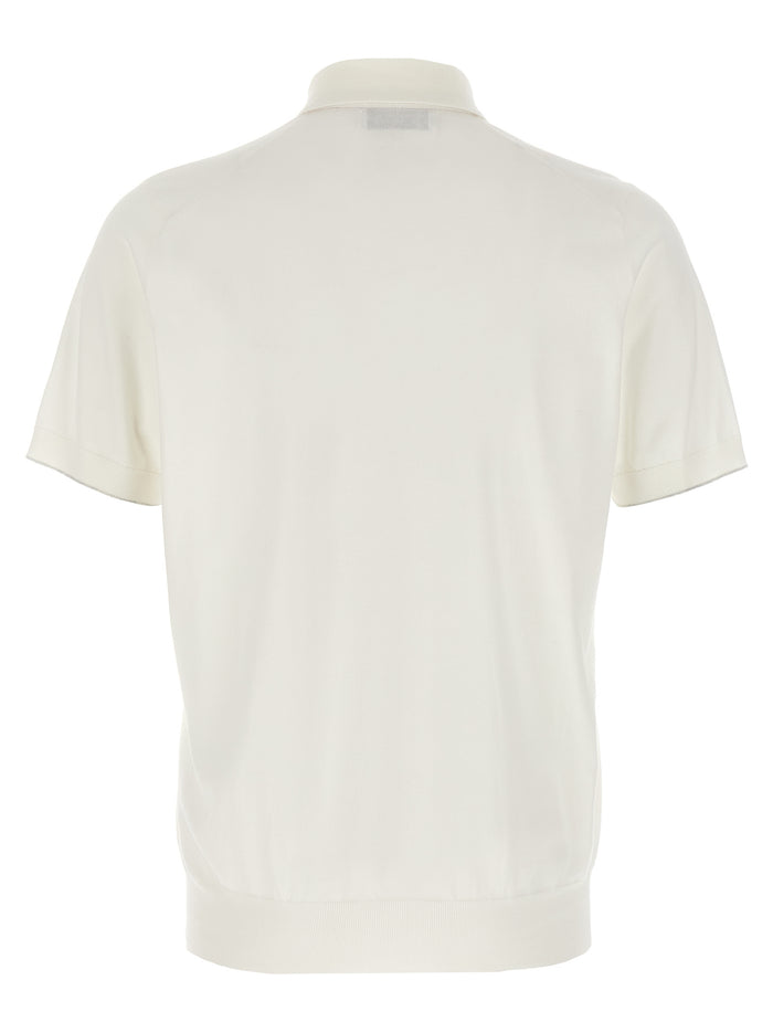 Brunello Cucinelli 100% Cotton polo in white — view 2