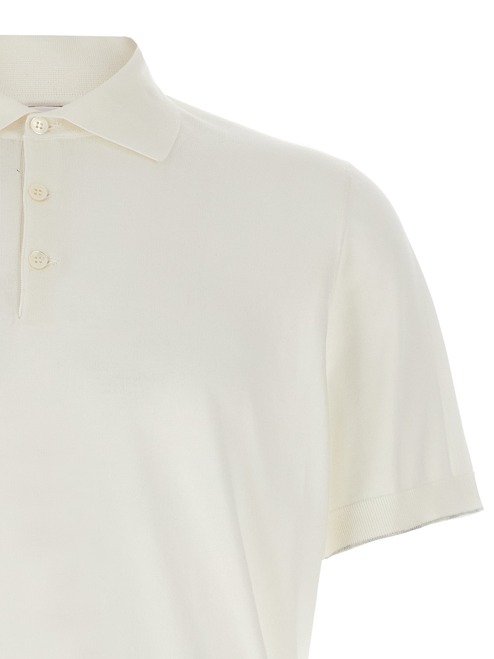 Brunello Cucinelli 100% Cotton polo in white — view 3