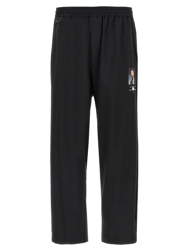 Undercover 40% wool joggers in black