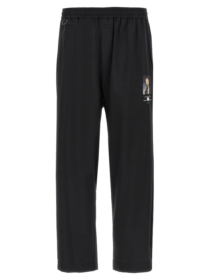 Undercover 40% wool joggers in black