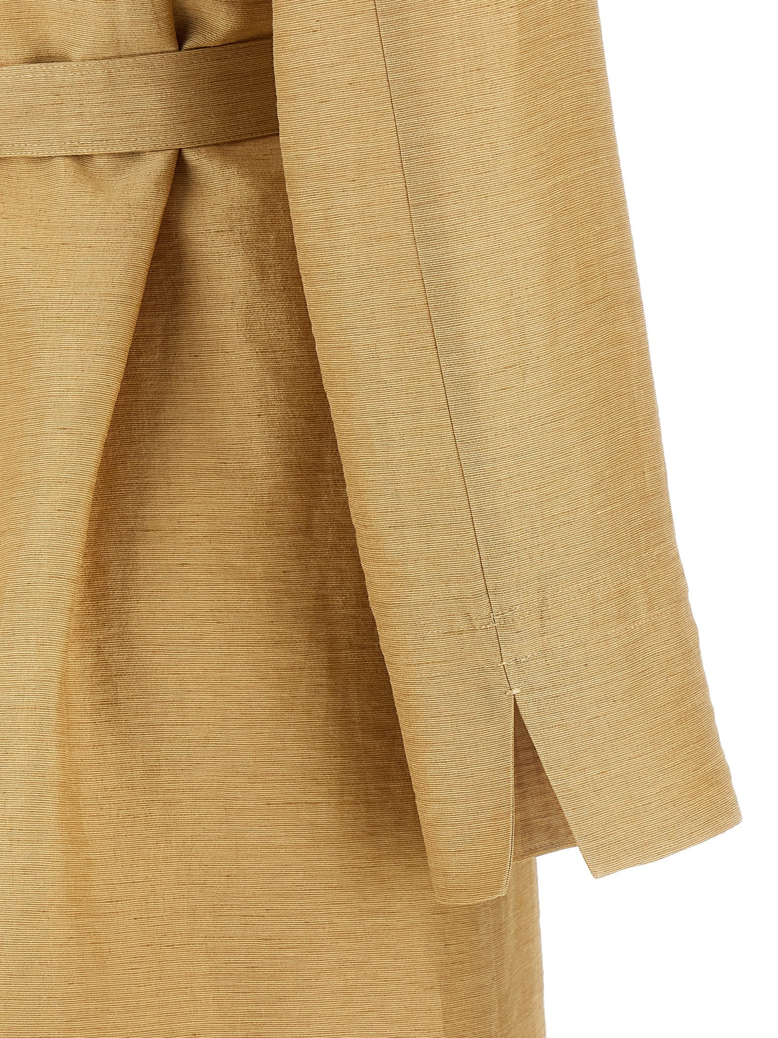 Max Mara 51% Linen coat in beige — view 4