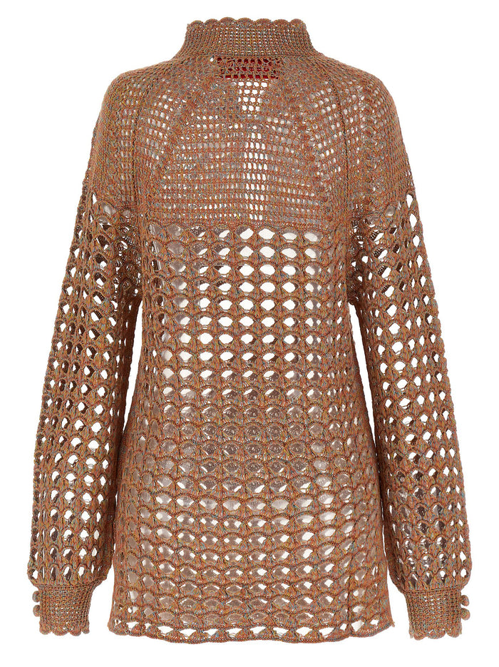 Valentino Garavani 66% linen cardigan in multicolor — view 2