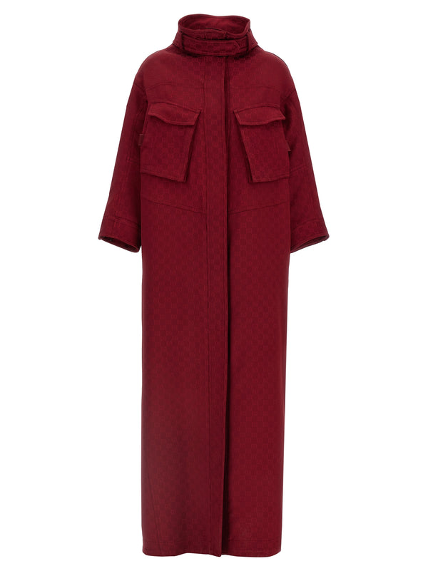Gucci 100% viscose coat in red
