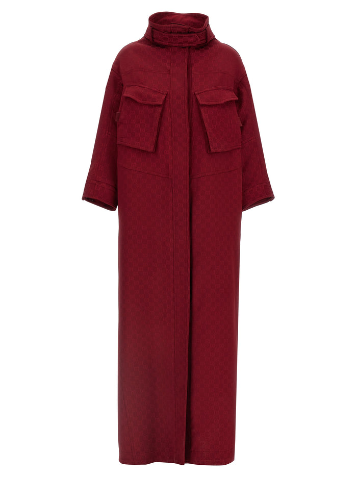 Gucci 100% viscose coat in red