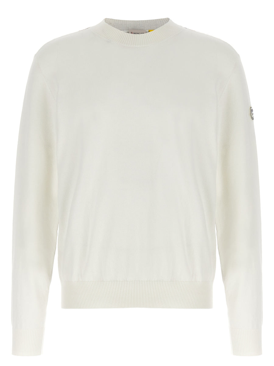 Moncler Genius 100% cotton sweater in white