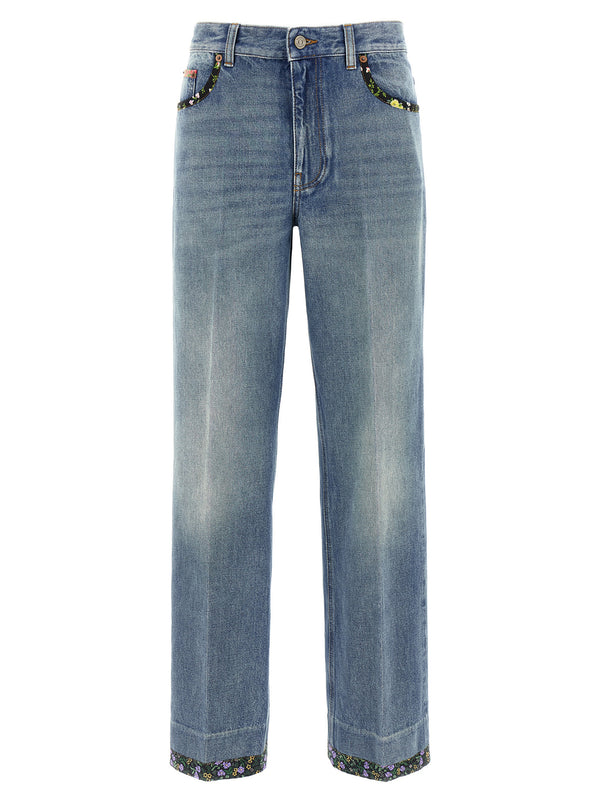Valentino Garavani 100% cotton jeans in blue