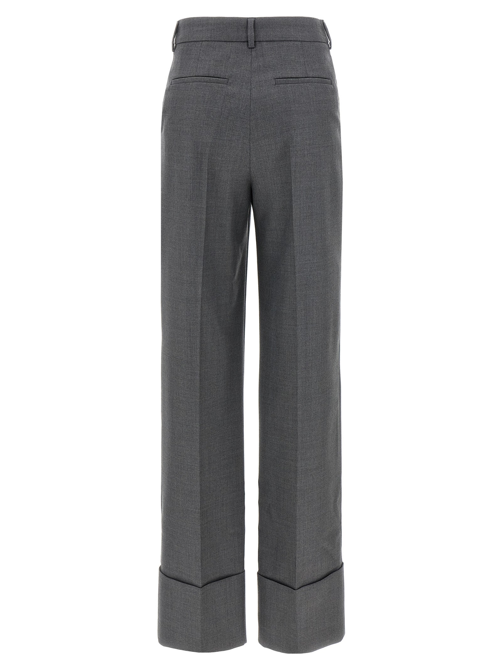 Valentino Garavani 100% virgin wool trousers in gray — view 2