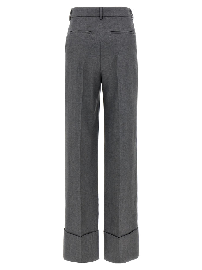 Valentino Garavani 100% virgin wool trousers in gray — view 2