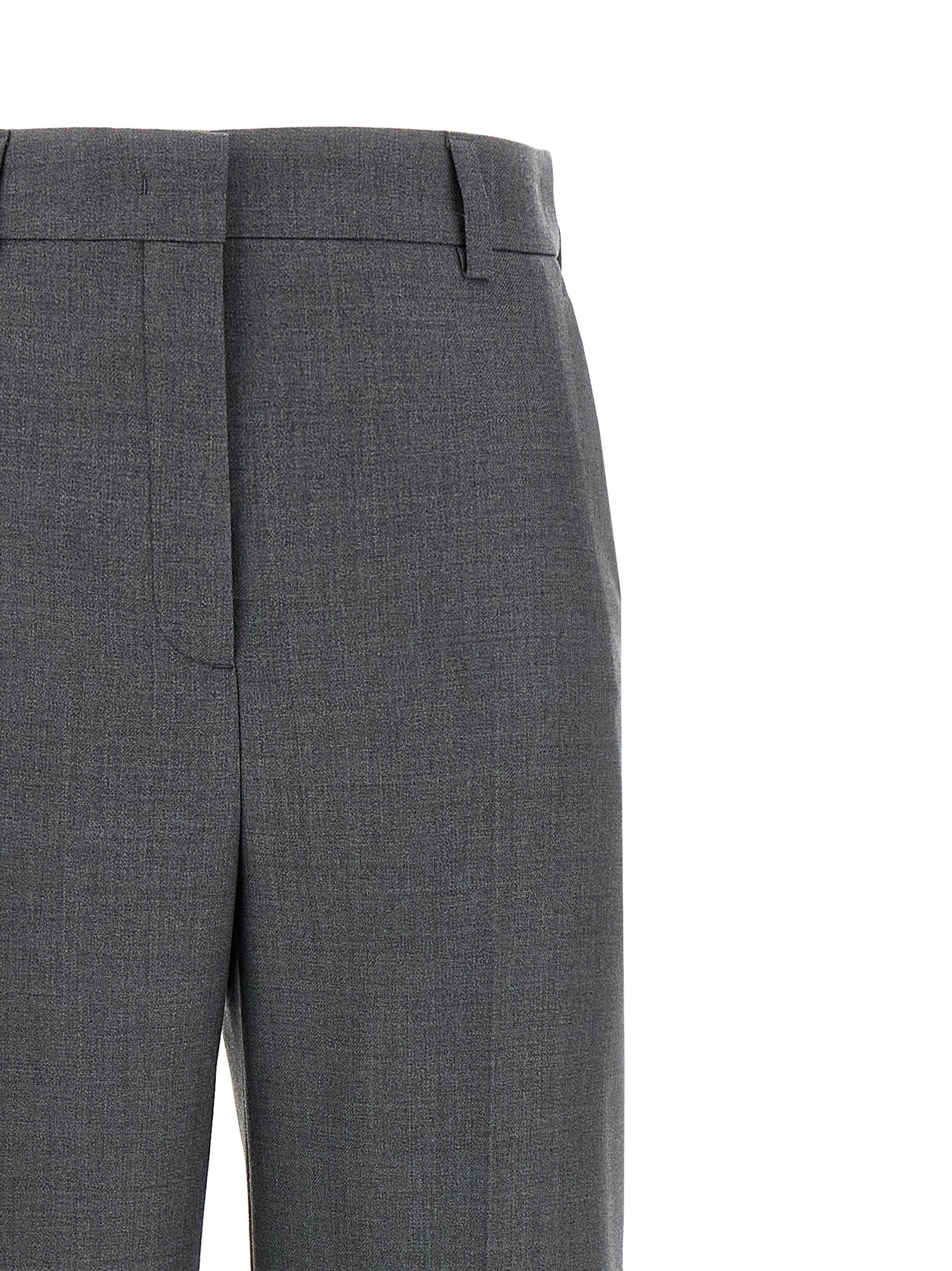 Valentino Garavani 100% virgin wool trousers in gray — view 3