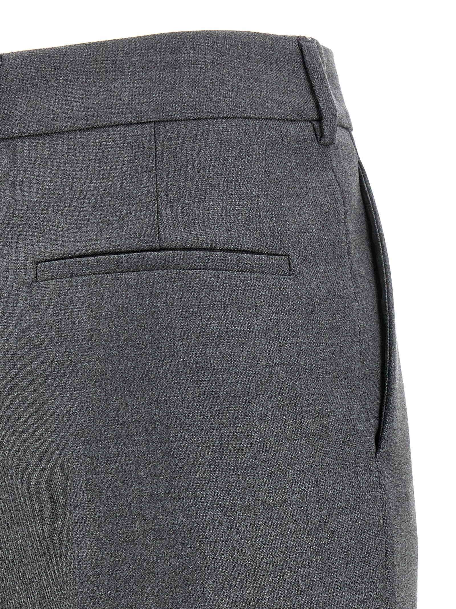 Valentino Garavani 100% virgin wool trousers in gray — view 4