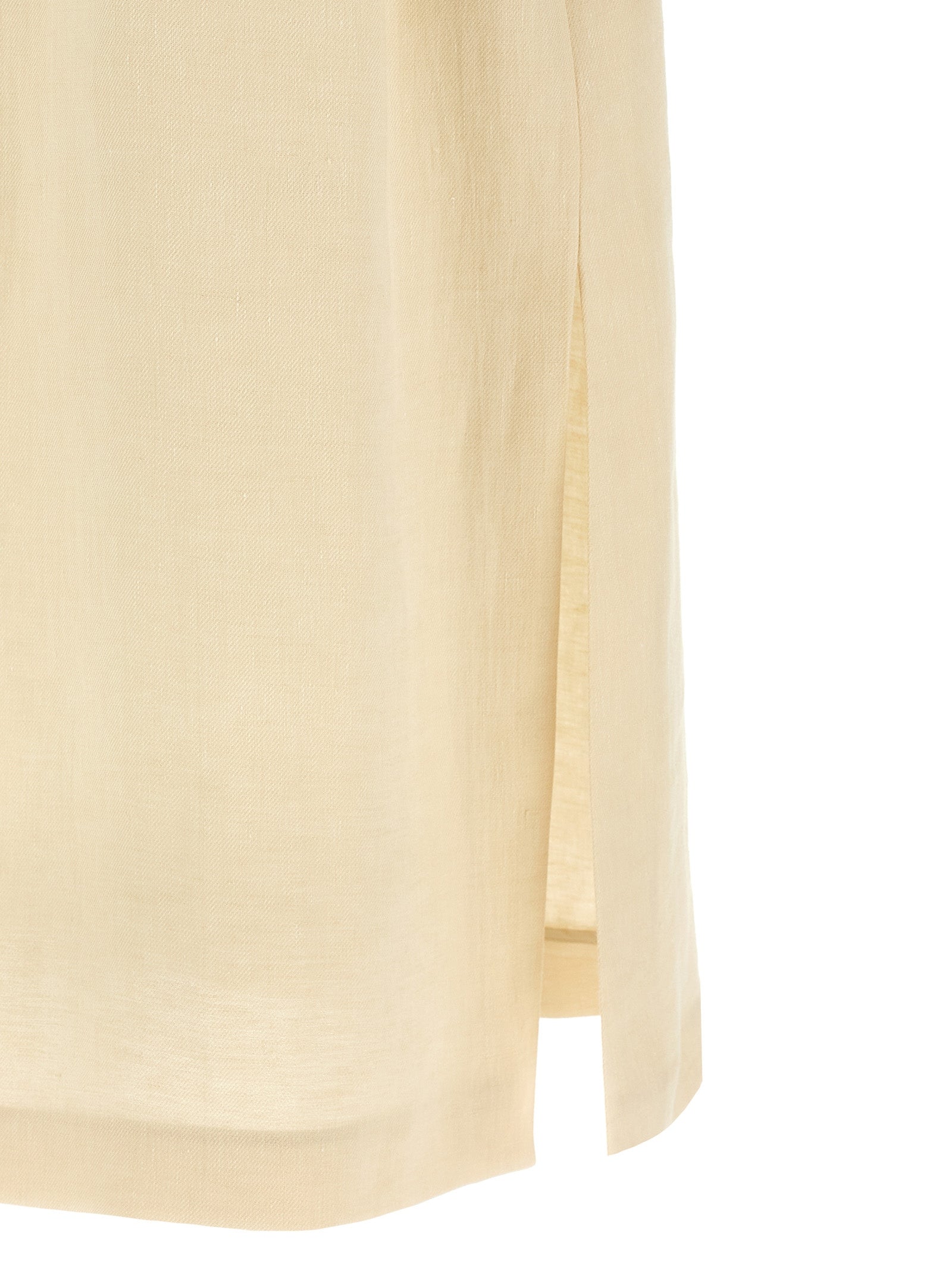 Max Mara 100% Linen trench coat in beige — view 4