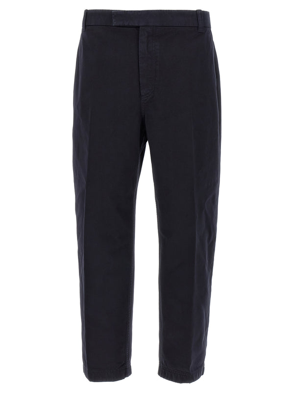 Thom Browne 100% cotton trousers in blue