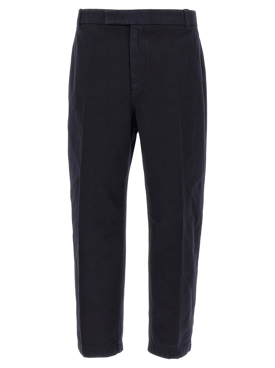 Thom Browne 100% cotton trousers in blue