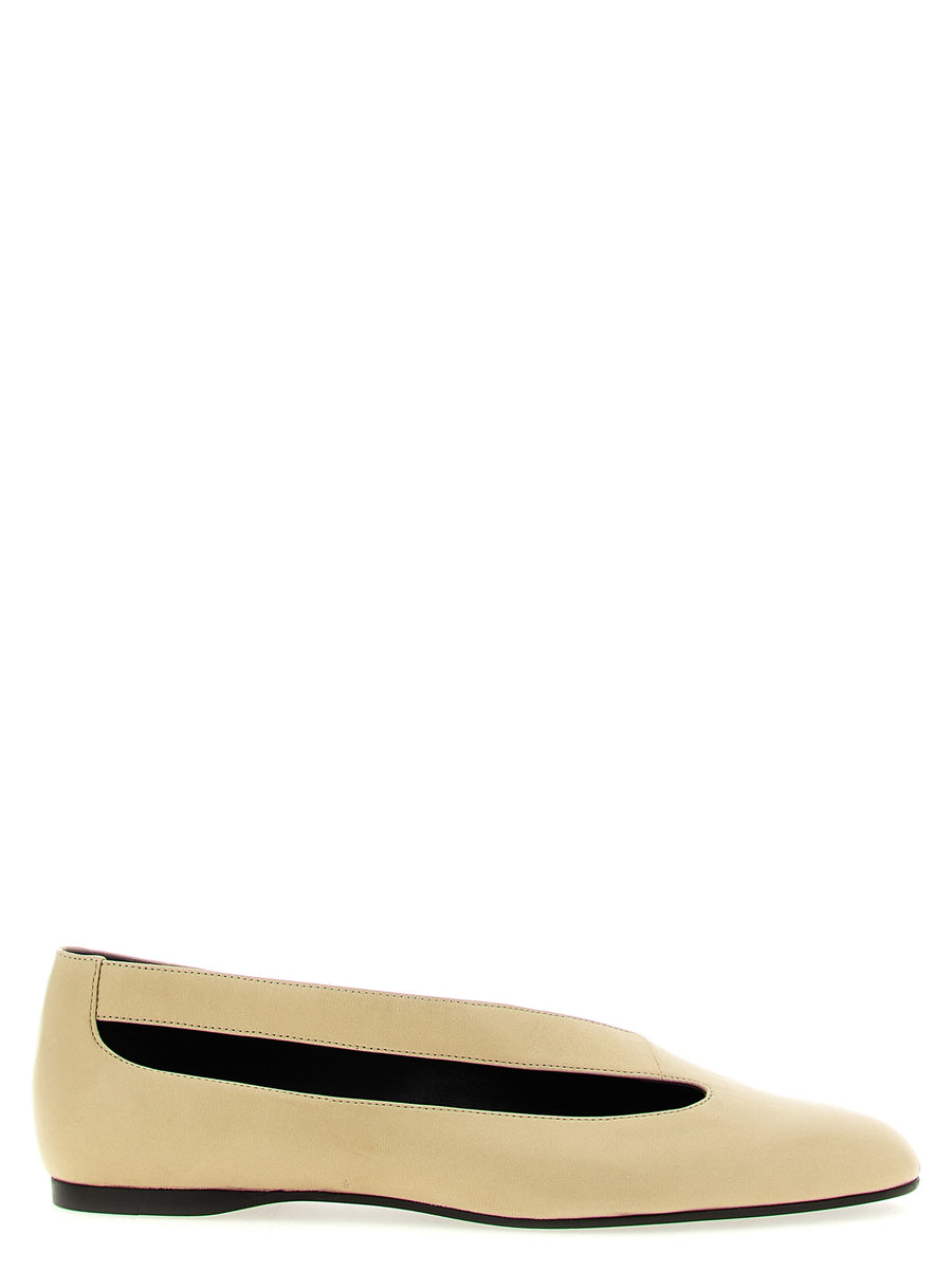 Khaite 100% Lamb Leather ballet flat in beige