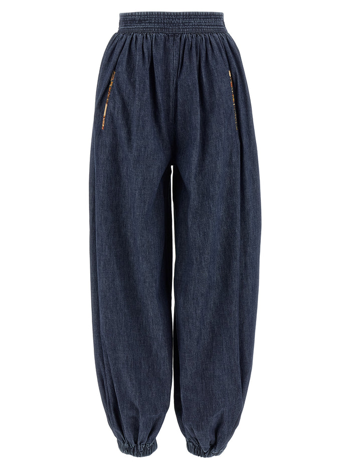 Valentino Garavani 100% Cotton pants in blue