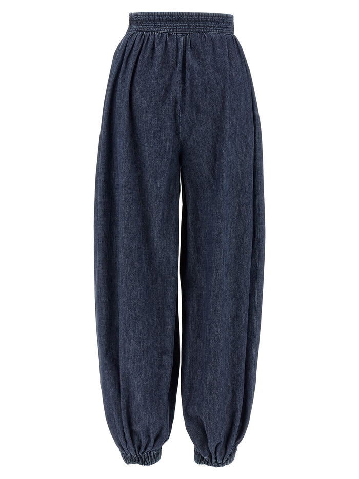 Valentino Garavani 100% Cotton pants in blue — view 2