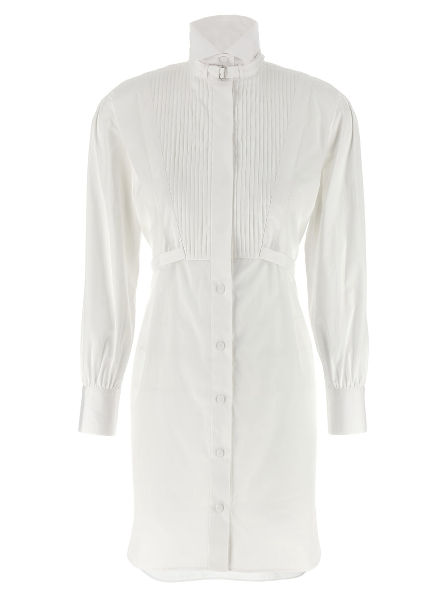 Alexander McQueen 100% organic cotton shirt dress in white