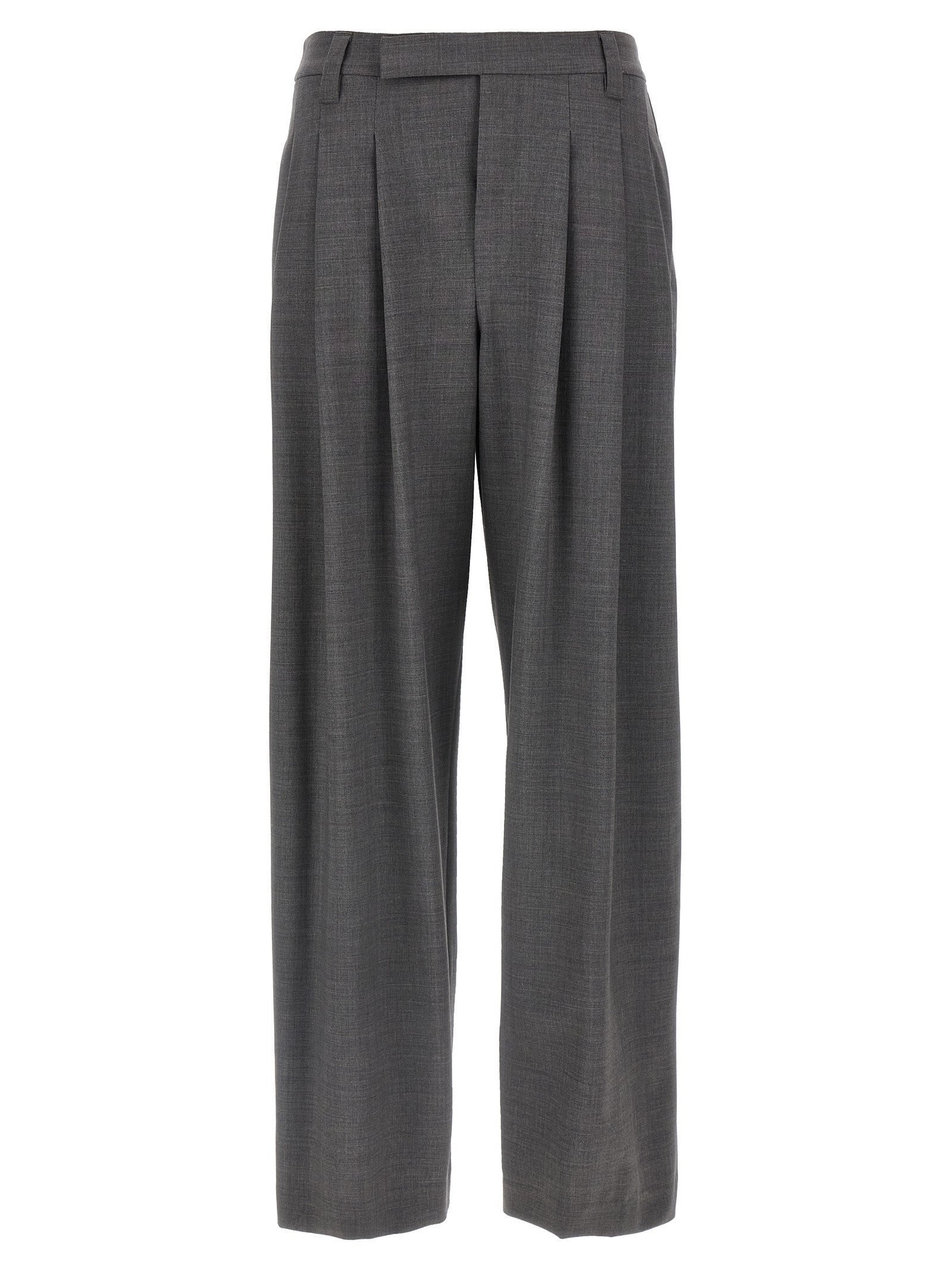 Brunello Cucinelli 75% wool trousers in gray