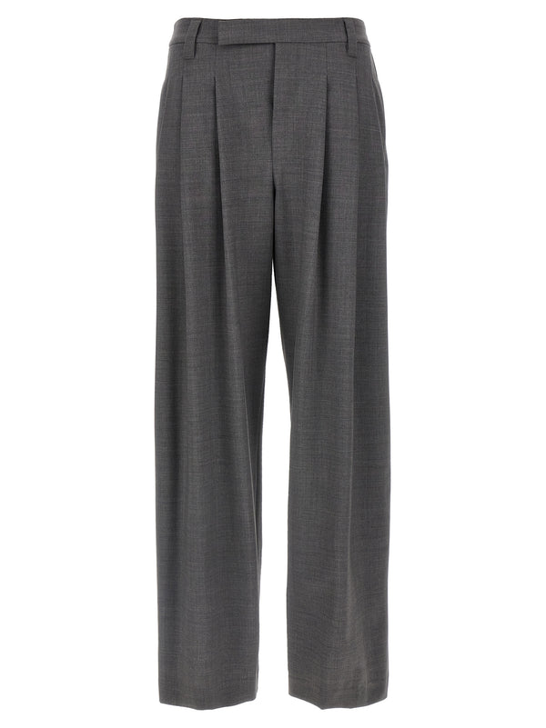 Brunello Cucinelli 75% wool trousers in gray