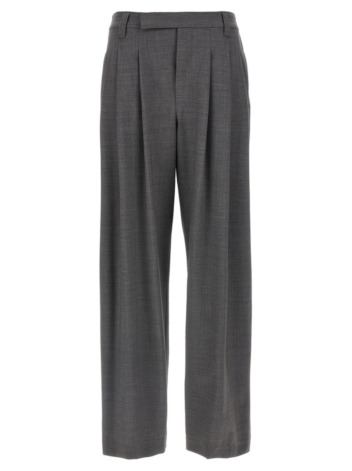 Brunello Cucinelli 75% wool trousers in gray