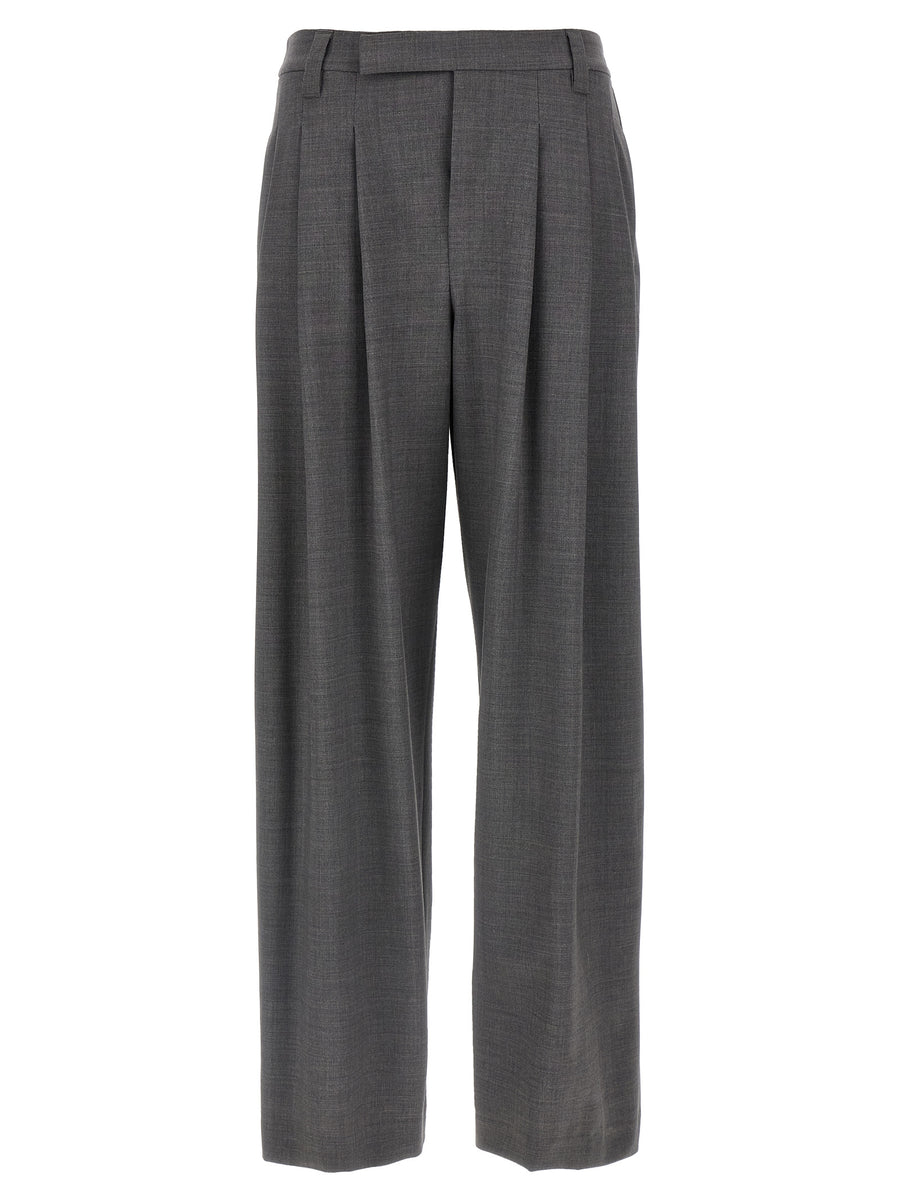 Brunello Cucinelli 75% wool trousers in gray