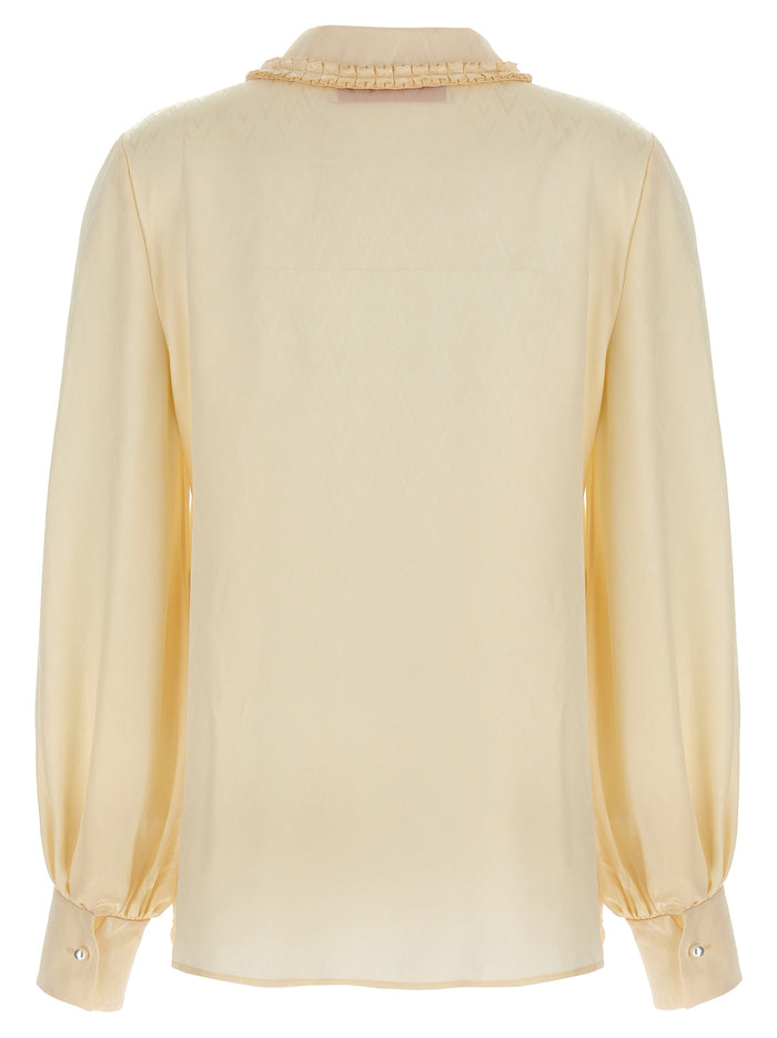 Valentino Garavani 100% Silk blouse in beige — view 2