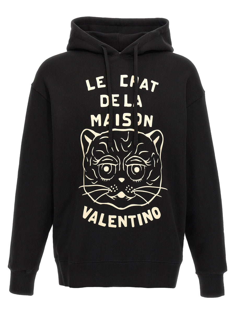 Valentino Garavani 100% cotton hoodie in black