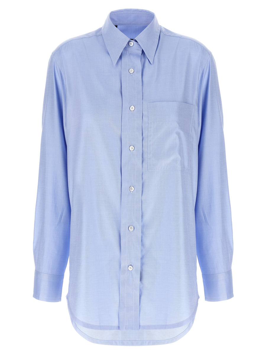 Brioni 100% cotton shirt in blue