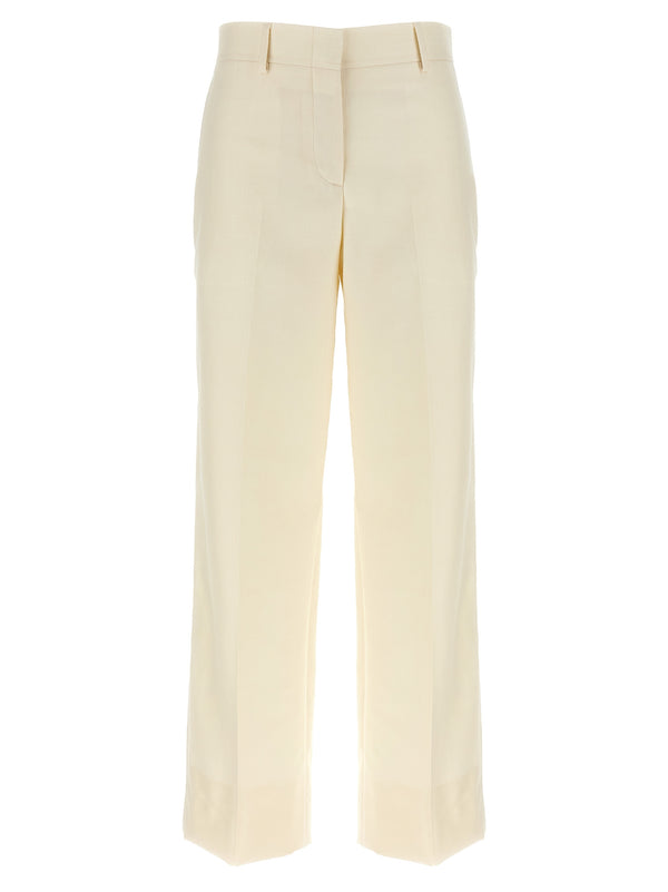 Brioni 50% wool trousers in white